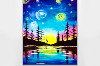 Paint Nite: Starry Lake Sunset